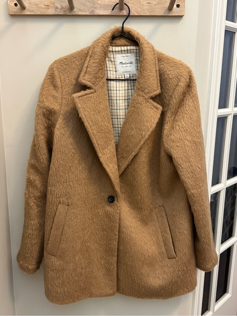 Madewell Camel Tan Wool Blend Coat